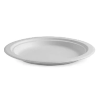 Biopak White Plant Fibre 23cm (9") Round Plate 