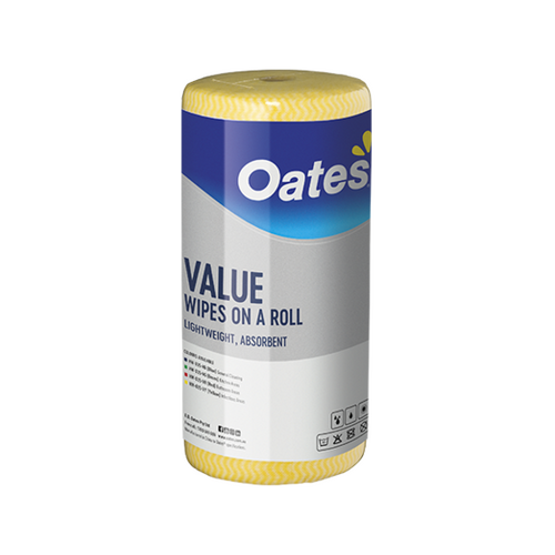 Oates Wiper Roll Value Yellow x 45m 90 sheet