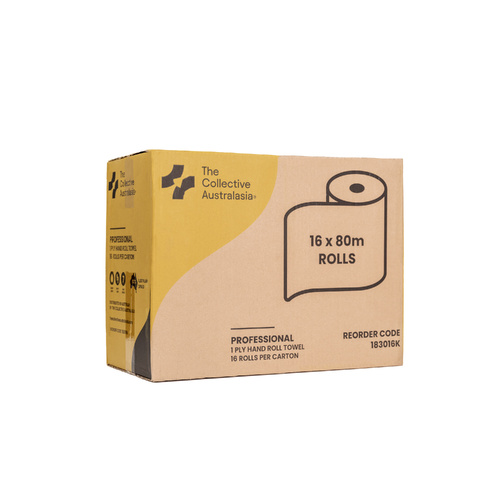 TCA Hand Towel Roll, Virgin, 18cm x 80m