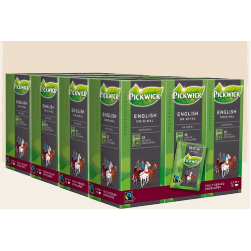 Pickwick English Original Fairtrade Teabag Envelopes 3 x 25 x 2G