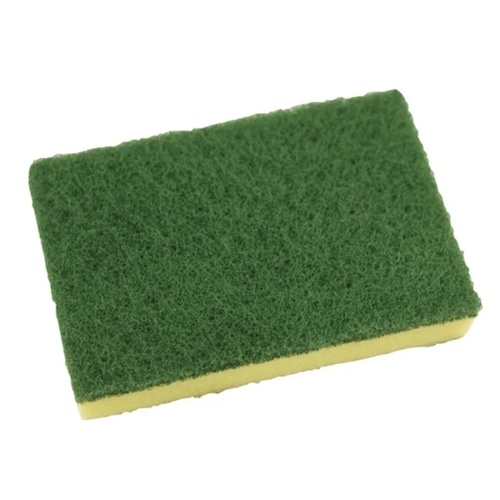 Oates Scourer Sponge Contractor Green & Yellow 10 x 15 x 2cm