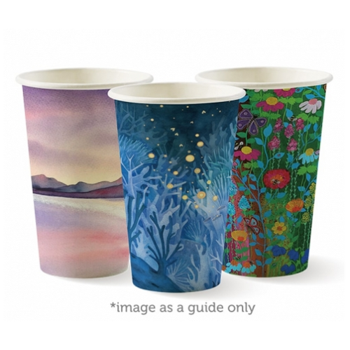 Biopak Coffee Cup Single Wall Art Series 12oz (90mm)