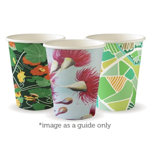 Biopak Coffee Cup Single Wall Art Series 8oz (90mm) 