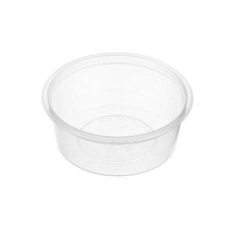 Plastic Round Sauce Container Clear 70mL (Suits 80mm Lid)