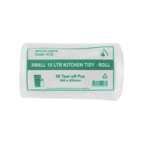 Huhtamaki Kitchen Tidy Bin Liner, Small, 18L, White