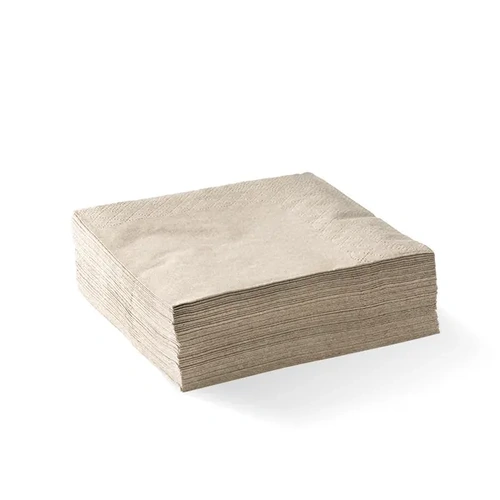 Biopak 2-ply Natural Corner Embossed Cocktail Napkin