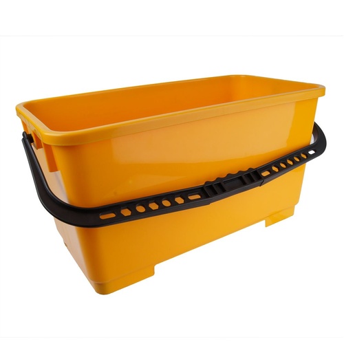 22L Window Bucket with Hooks Yellow